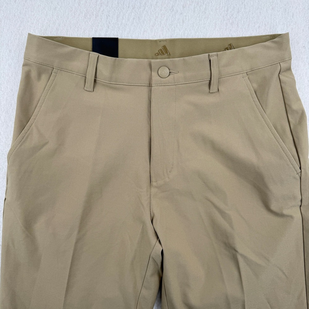 NWT Adidas Ultimate365 Golf Pants Mens 30x32 (32x30) Tan Straight Leg Athleisure